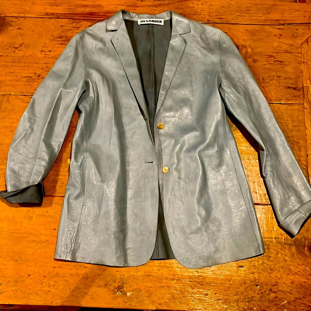 Jil Sander 100% Leather Jacket. Made in Italy